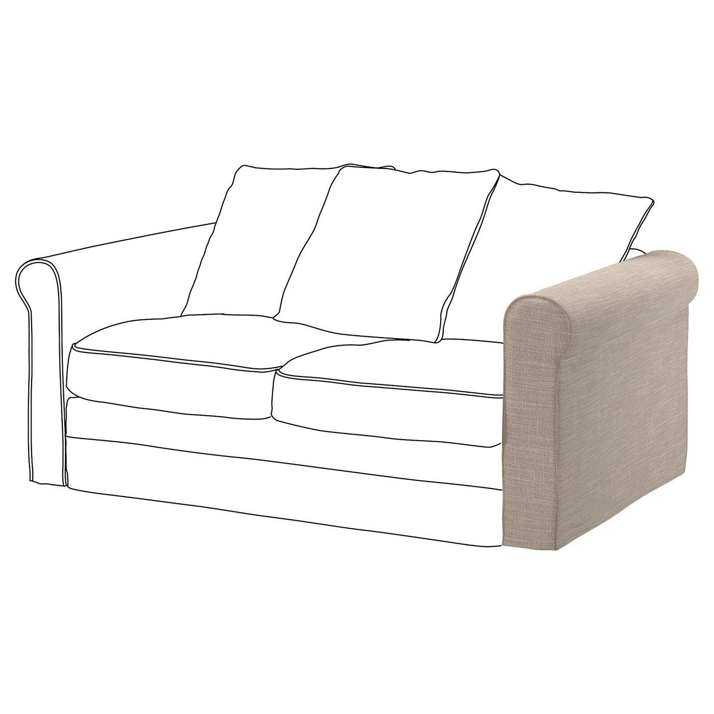 GRÖNLID klädsel till armstöd, Hillared beige