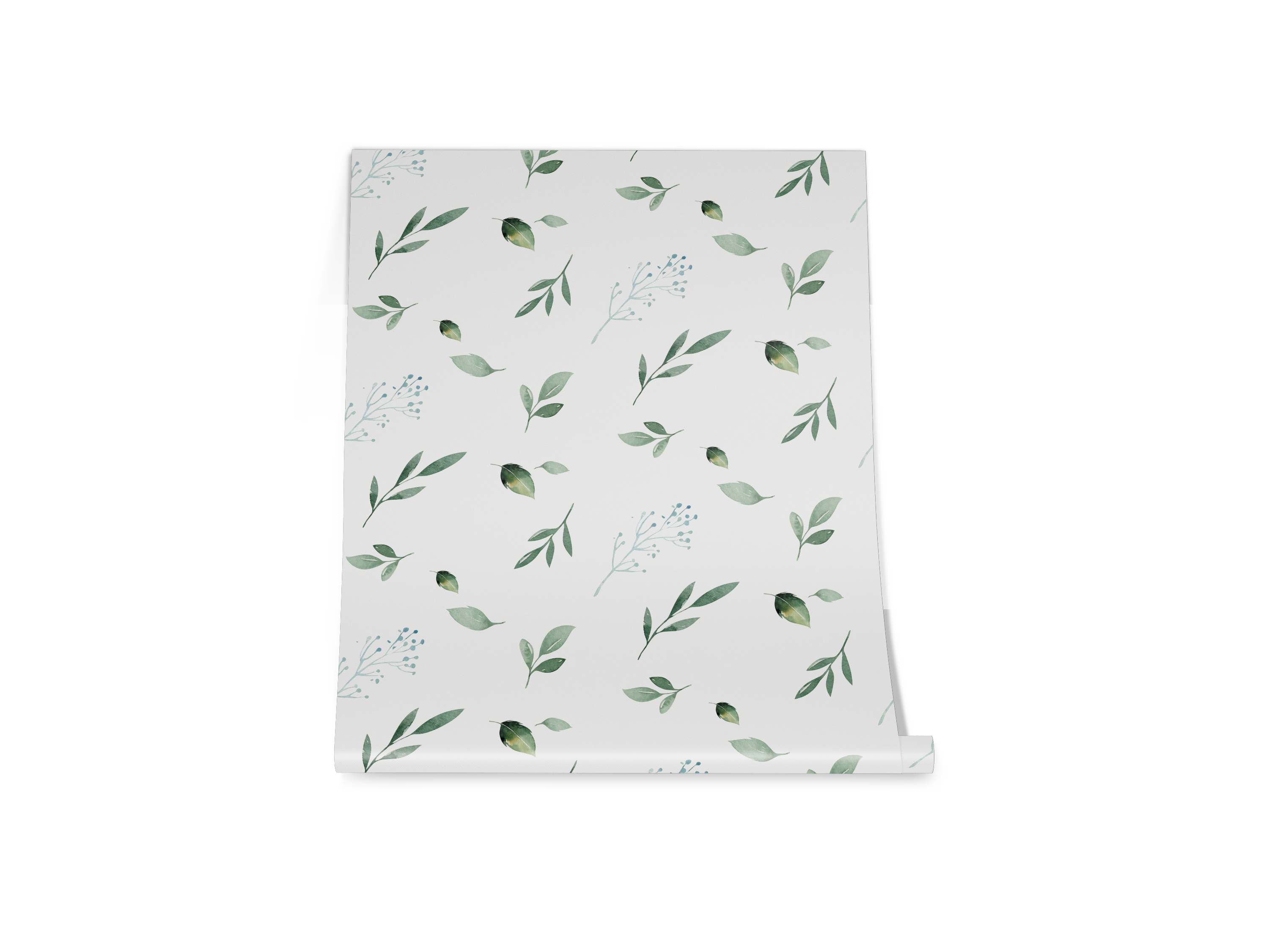 Green leaves - flytbart tapet.