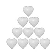 Heart Shaped Aluminum Foil Balloon Decoration Foil Heart Shaped Balloon Party Wedding Birthday Decoration, 18 Inches 10 Pieces (Heart Shaped)