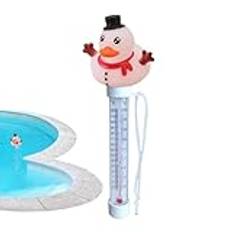 Flytande pooltemperaturmätare,Pooltemperaturmätare Flytande, Badtemperaturmätare för barn med snöre, Duck Kids Badtemperaturmätare för pool Isbad Spa Hot Tub Akvarier Dammar