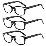 Suertree Läsglasögon 3-pack - Lätta Optiska Glasögon med Gångjärn som Lässtöd för Damer och Herrar 1.5x