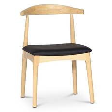 2 st Mella karmstol i trä med svart sits
