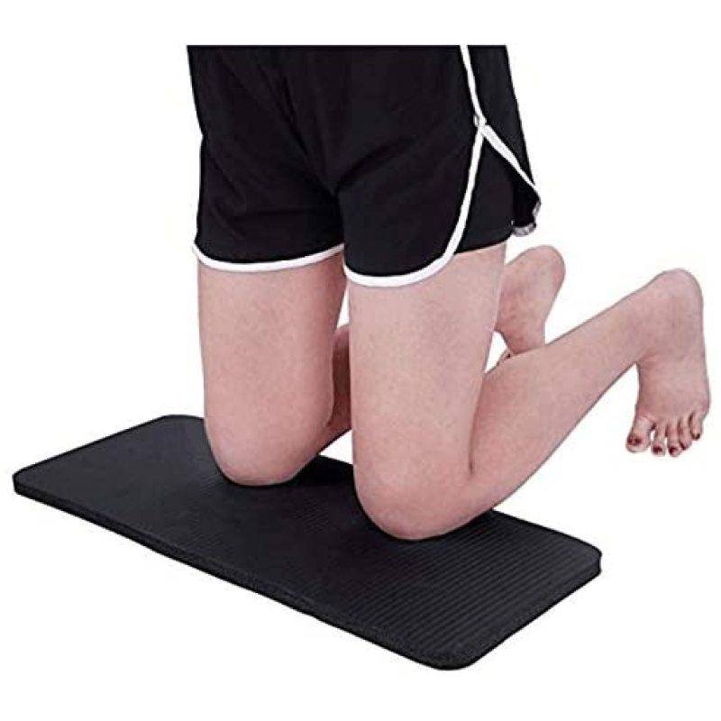 NBR Träningsmatta Tjock Yoga Knäskyddsdyna Extra Stöd för Knän Handleder Armbågar 60*25*1.5 svart