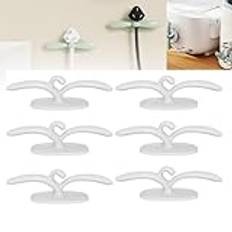 2024 New Upgrade Cord Organizer For Kitchen Appliances, Wire Organizer Wire Wrapper, Appliance Cord Organizer Stick On Appliance Cord Holder(White6pcs)