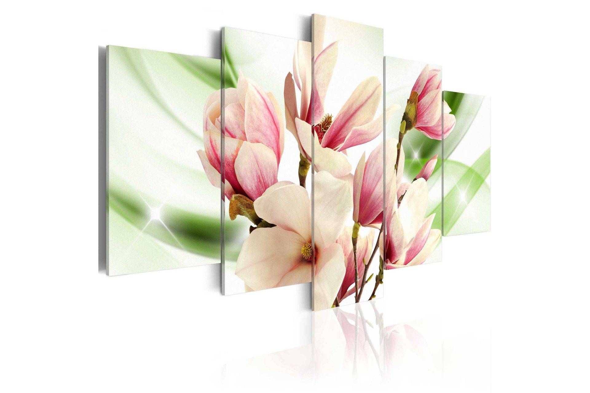 Tavla Sound Of Gentleness 100x50 - Artgeist sp. z o. Canvastavlor Vit,Rosa,Flerfärgad