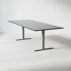 Konferencebord Modul, Størrelse 180 cm, Farve Sort, Ben Sølv