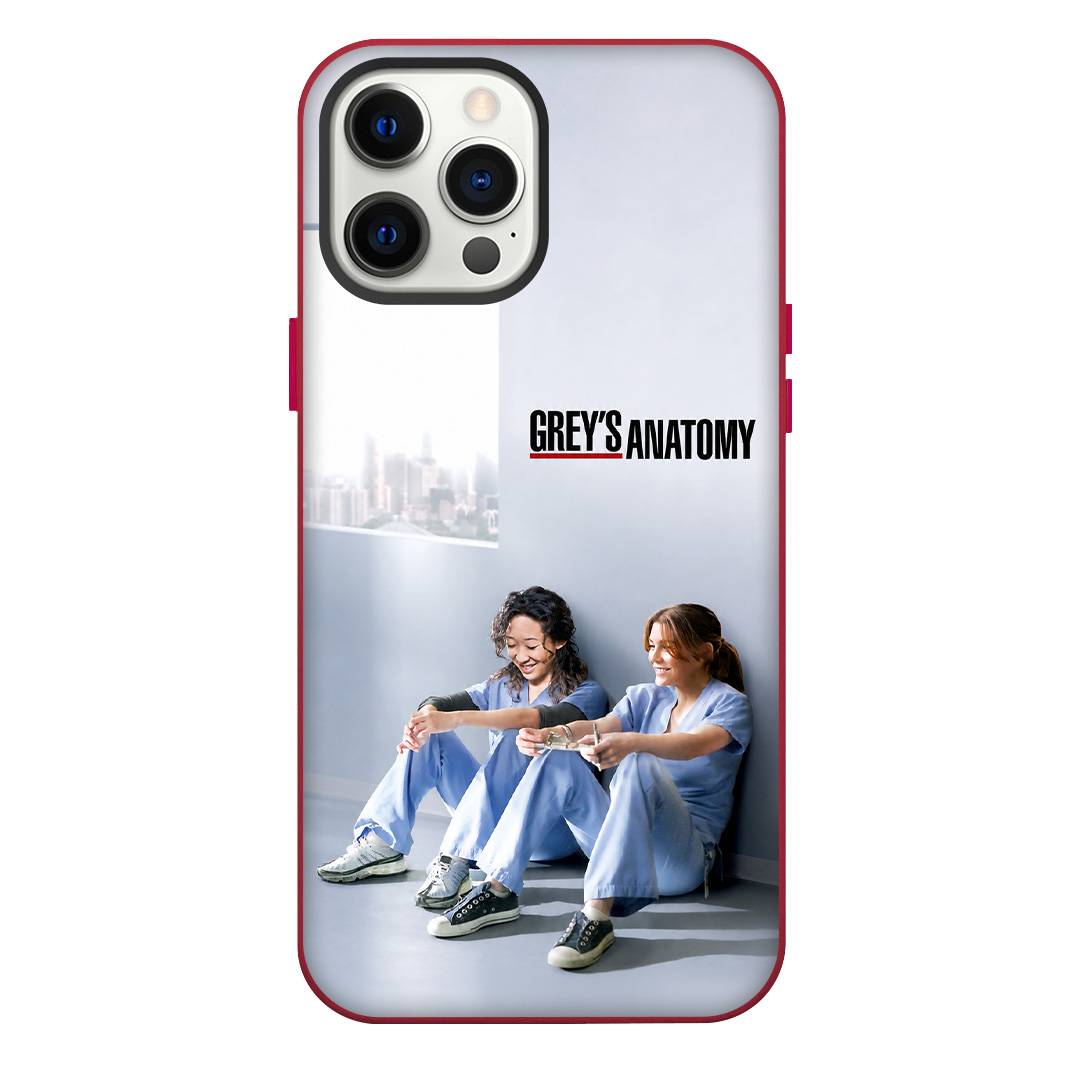 Greys Anatomy Phone Case For iPhone Samsung Galaxy Pixel OnePlus Vivo Xiaomi Asus Sony Motorola Nokia - Greys Anatomy Cristina Yang And Meredith Grey Sitting On A Hospital Hallway Floor Poster.
