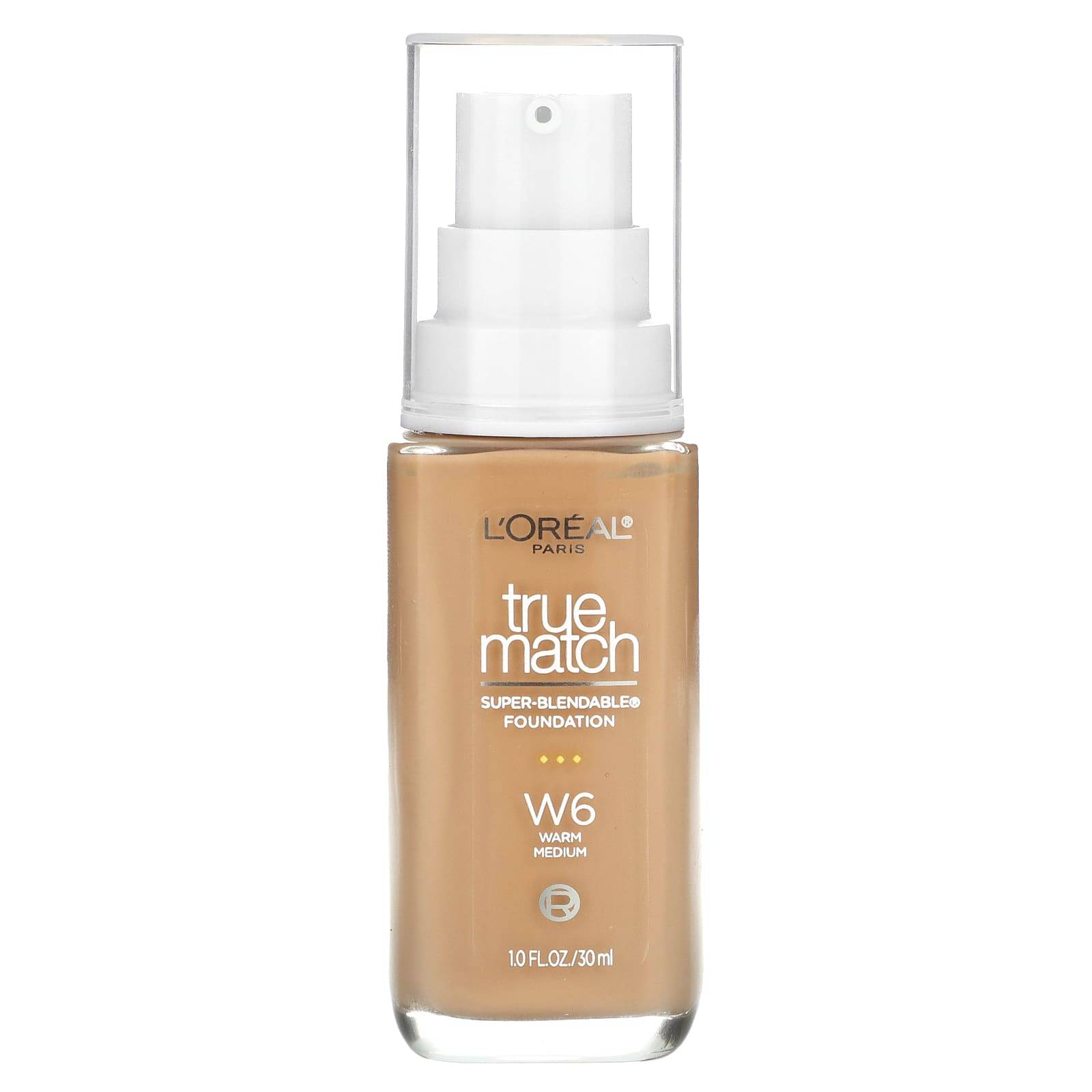 L'Oréal, True Match, Super Blendable Foundation, W6, Warm Medium, 30Ml(1Fl Oz)