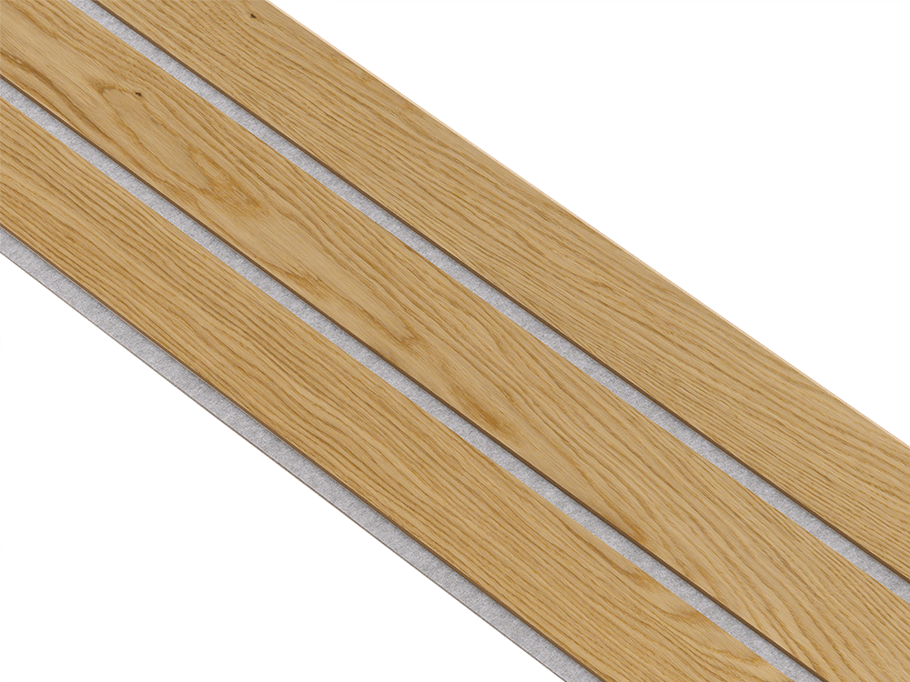 I-Wood Basic 3-lamel paneler i klar oliering - mål 16 x 300 x 2780 mm.