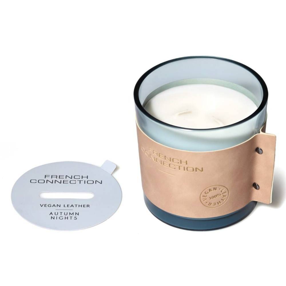French Connection Leather Effect Candle High Autumn Nights 340g Single Wick - Multi Color - One Size