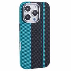 EIDERWOOD Mønstret Carbon Cover - iPhone 16 Pro - MagSafe Kompatibel - Blue/Black