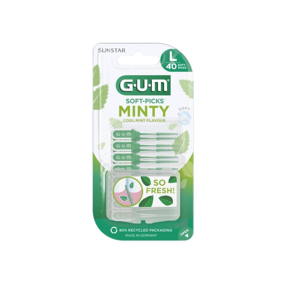 GUM SOFT-PICKS MINTY Large - 40 stk