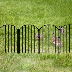 TEMU Decorative Garden Fence, No Dig Fencing Animal Barrier Border For Dog Rabbit Pet, Metal Garden Edging Fence Panels With Stakes For Outdoor Yard Patio Lawn