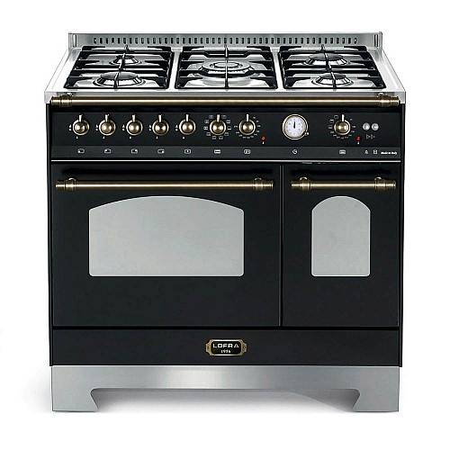 Lofra - Dolce vita gasspis 90 cm. Svart/ bronze. 2 ugnar