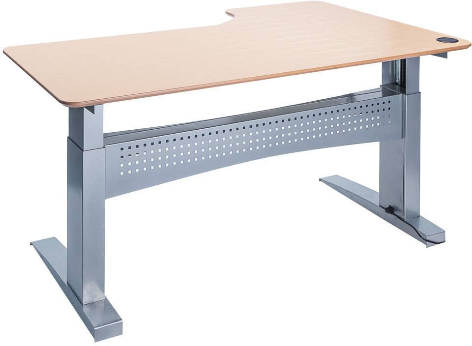 Easy stand hæve-sænkebord 180x120 venstre bøg/alu
