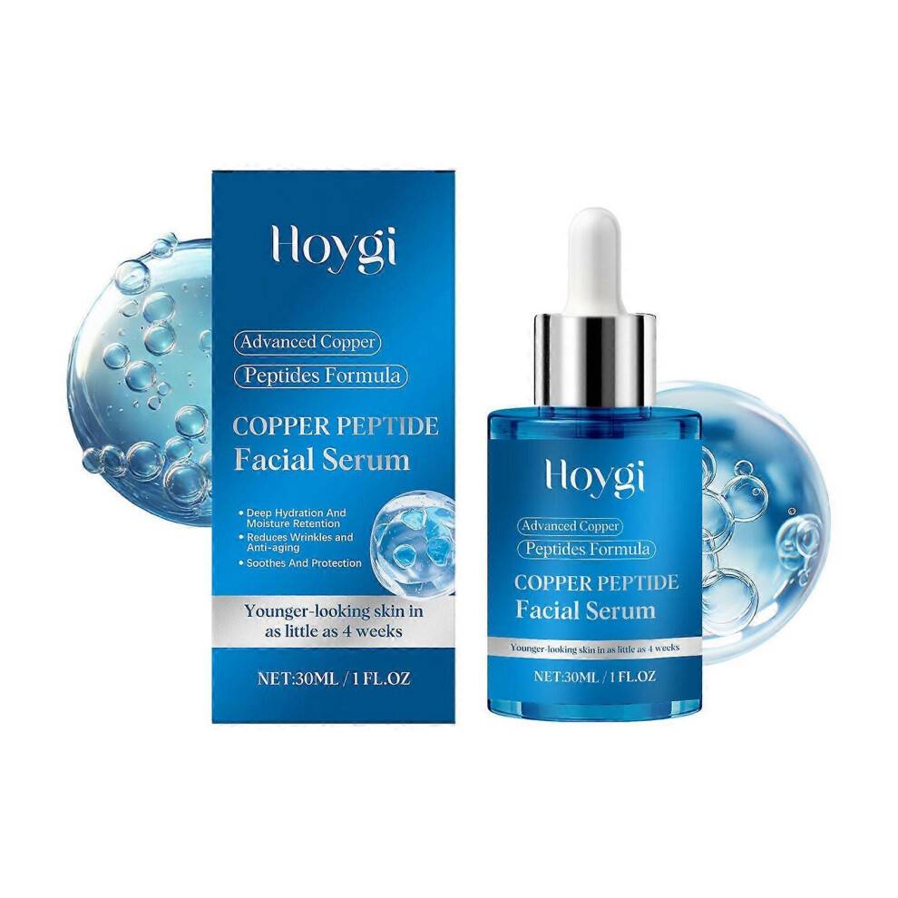 (3PCS) Copper Peptide Face Serum, Anti-Aging with Copper Tripeptide, Multi-Peptide Formula for Fine Lines, Firming, Skin Elasticity, Hydrating, 30ml