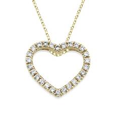 Hjärta Hänge i 18K Guld med 0.26ct TW/SI Diamanter - MSG56G