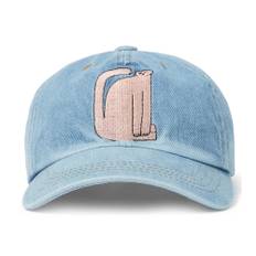 Jellymallow Embroidered denim cap - blue - One Size