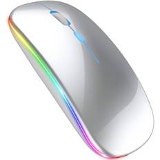 Bluetooth-mus til iPad, trådløs mus til Macbook Air/mac/pc/laptop (sølv)