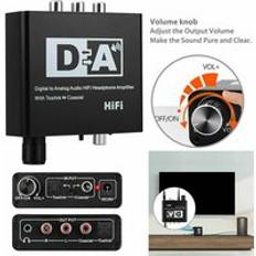 Hifi dac amp digital till analog o converter rca 3.5mm hörlursförstärkare toslink optisk koaxial utgång