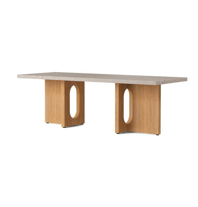 Androgyne Lounge Table, Kunis Breccia / Wood fra Audo Copenhagen Natural oak - Jacobsen Plus