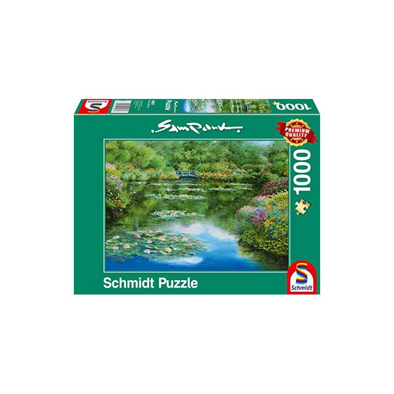 Schmidt Spiele 59657 Sam Park, Seerosenteich, 1000 Teile Puzzle, bunt