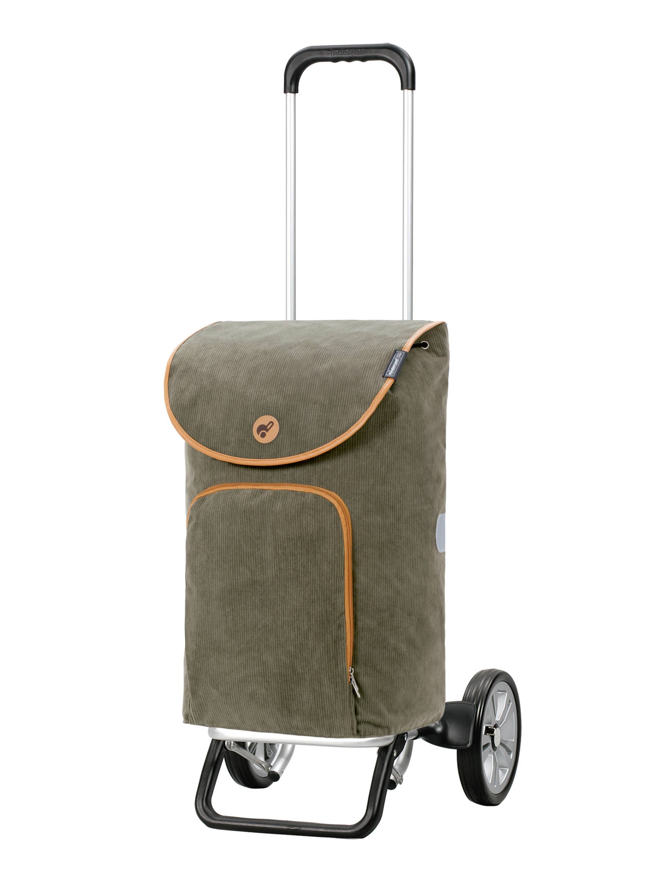 Andersen Shopper Alu Star Shopper Marta Indkøbstrolley 59 cm  Olivgrøn