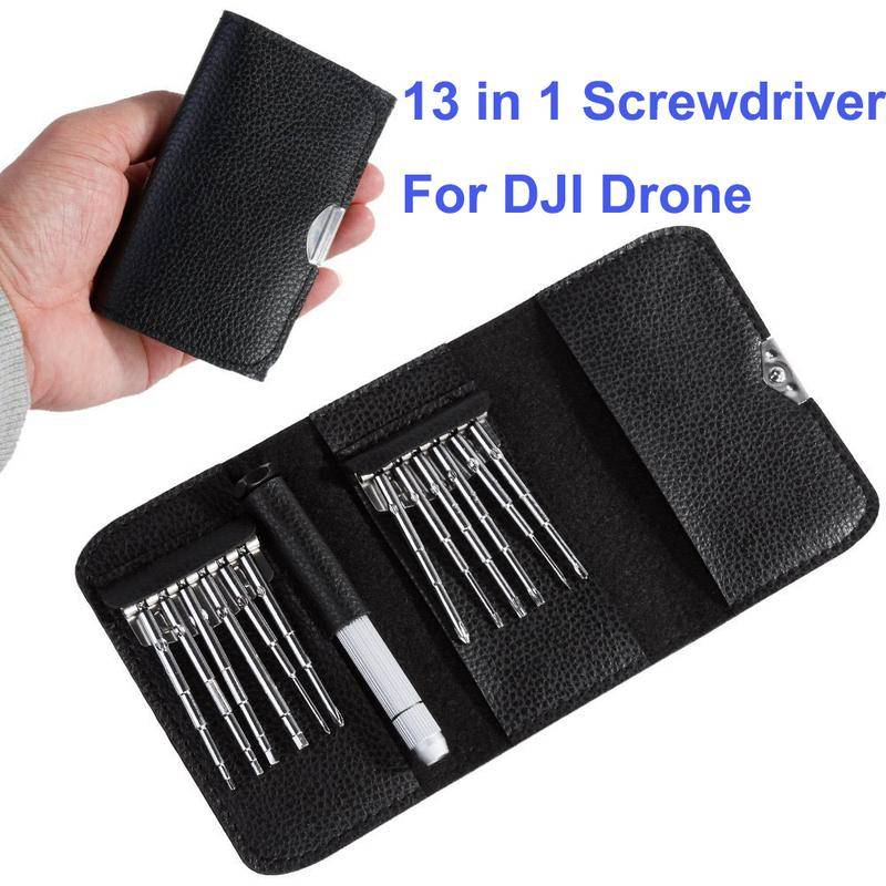 13-i-1 Komplett Skruvmejsel Reparationsverktyg Kit för DJI Mavic Mini 1/2/SE Air 2/2S Pro Spark Phantom 3 4 Pro RC Drönare Tillbehör black