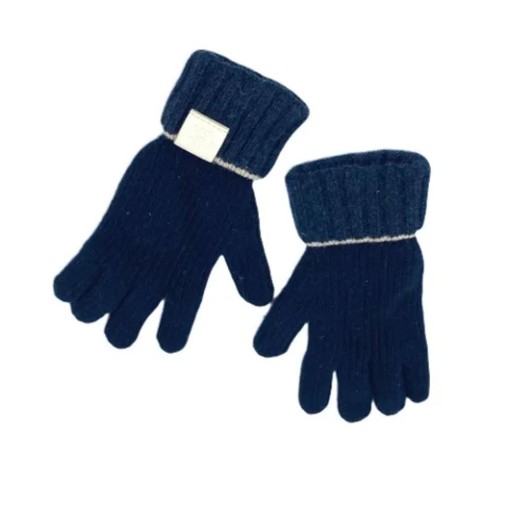Loewe Pre-owned Pre-owned Varme Handsker - Vintage - Dame - Blå - ONE SIZE - Uld