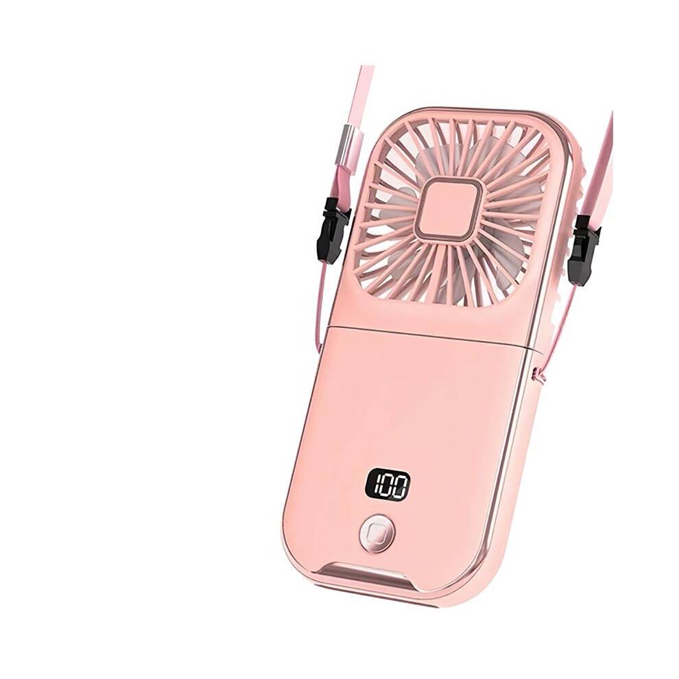 Utomhus Fläkt Hals Hängande Mobil Power Fan Desktop Stand Hals Hängande Fläkt Bärbar Handhållen Fläkt USB Laddning B