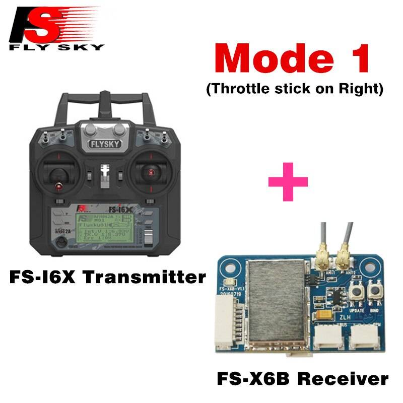 Original flysky fs -i6x 10ch 2.4 ghz afhds 2a rc-sändare med fs -ia6b fs -ia10b fs -x6b fs -a8s- mottagare för rc flygplansläge 2 - Fs -i6x med x6b r