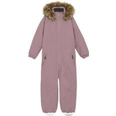 Color Kids Coverall W. Fake Fur Stl. 110 unisex - Vinteroveraller Från Magasin - Woodrose (110)