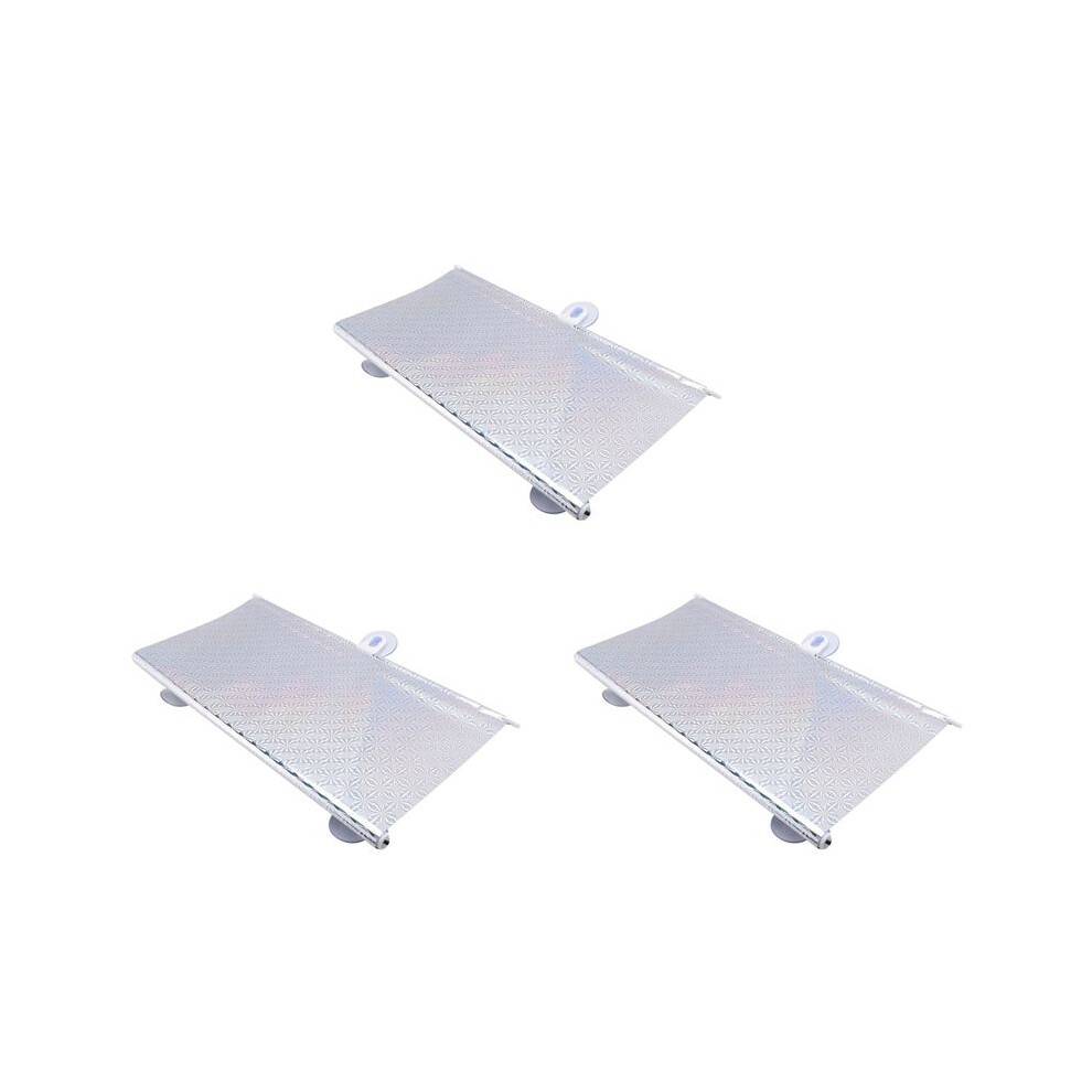 3X Sunshade Roller Blackout Suction Cup Blinds Curtains for Living Kitchen Office Car Window Free-Perforated Curtain D