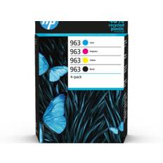 HP 963 4-pack Black/Cyan/Magenta/Yellow Original Ink Cartridges blækpatron 5 stk Sort, Blå, Magenta, Gul