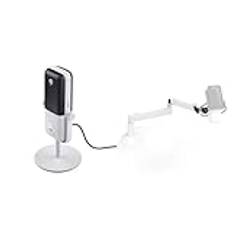 Elgato Wave:3 White, USB-kondensatormikrofon, gratis mixerprogramvara, plug’n’play, Mac, PC & Elgato Wave Mic Arm LP White - mikrofonarm med låg profil, kabelkanaler, skrivbordsfäste, fullt justerbar