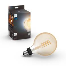 Philips Hue - 3x E27 Filament G125 Globe - Warm White - Bundle - Fri fragt og klar til levering - Prismatch
