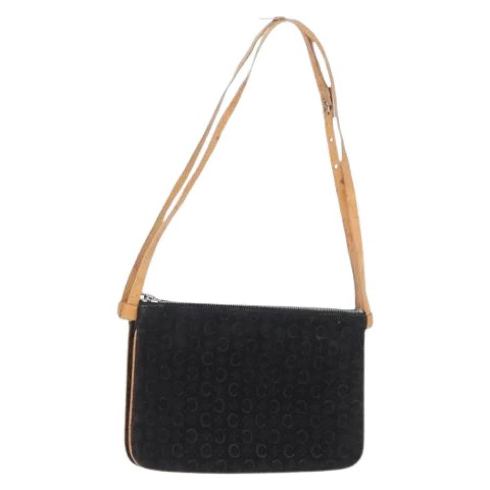 Celine Vintage Pre-owned Canvas Skuldertaske - Vintage - Dame - Sort - ONE SIZE - Uld