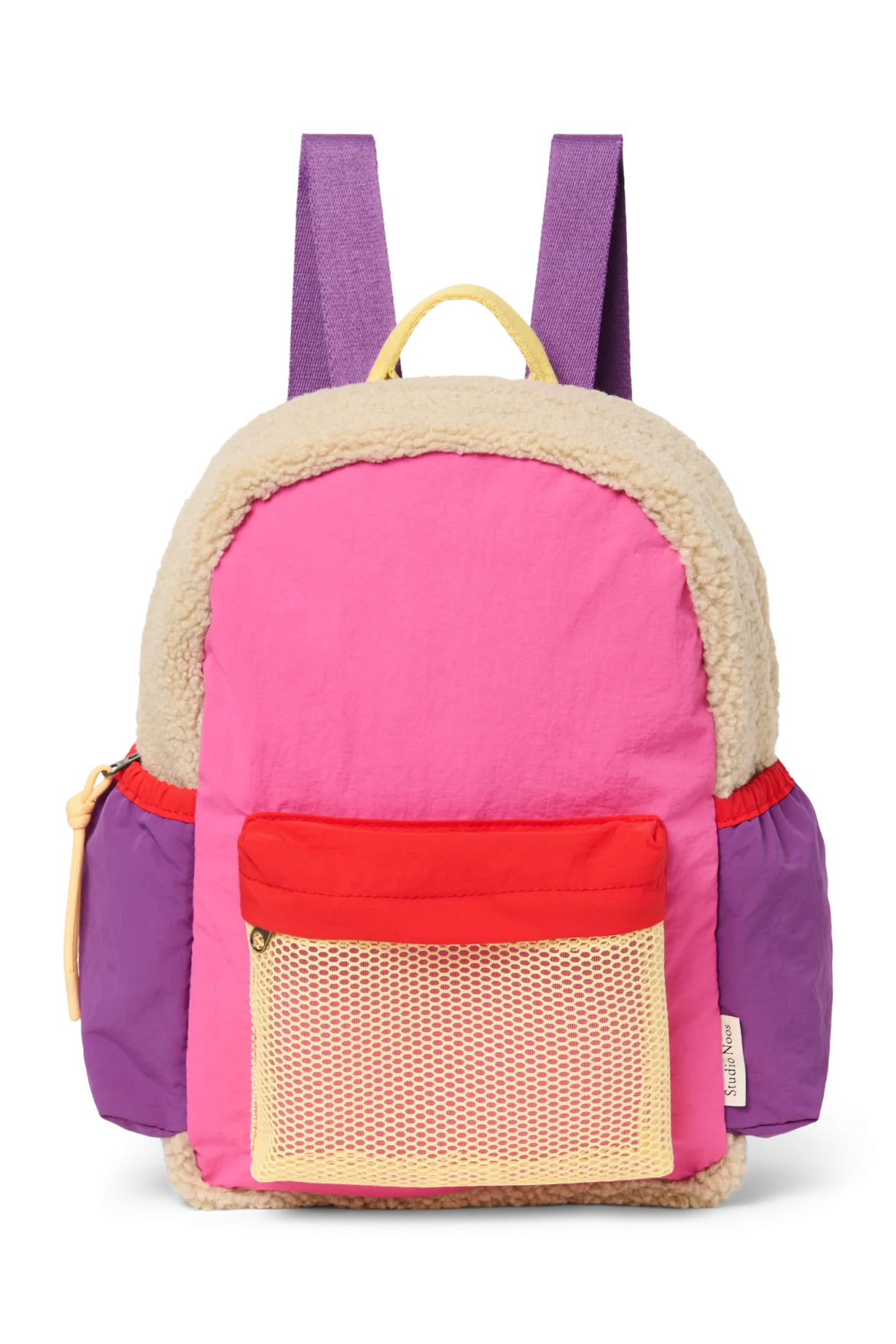Studio Noos | Bright Pink Patchwork midi backpack