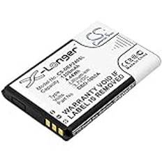 TECHTEK Batteri 1200mAh kompatibel med [Doro] 1370, 1372, 2404, 5860, 5861, 6040, 6041, 6060, 6060 ECO, 6061, 6820, 6821, 6880, 6881, 7001H, 7001H ECO, 7439, DFB-0370, DFC-0390 ersätter 380147, D FB