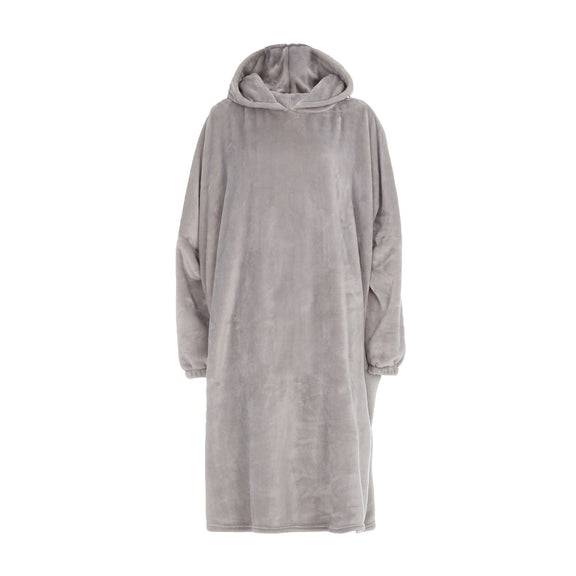 Ladies Sherpa Fleece Hooded Poncho | Snuggle Oversized Wearable Blanket Hoodie