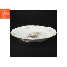 Porcelænstallerken med blomstermotiv fra Royal Copenhagen (str. 22 cm)