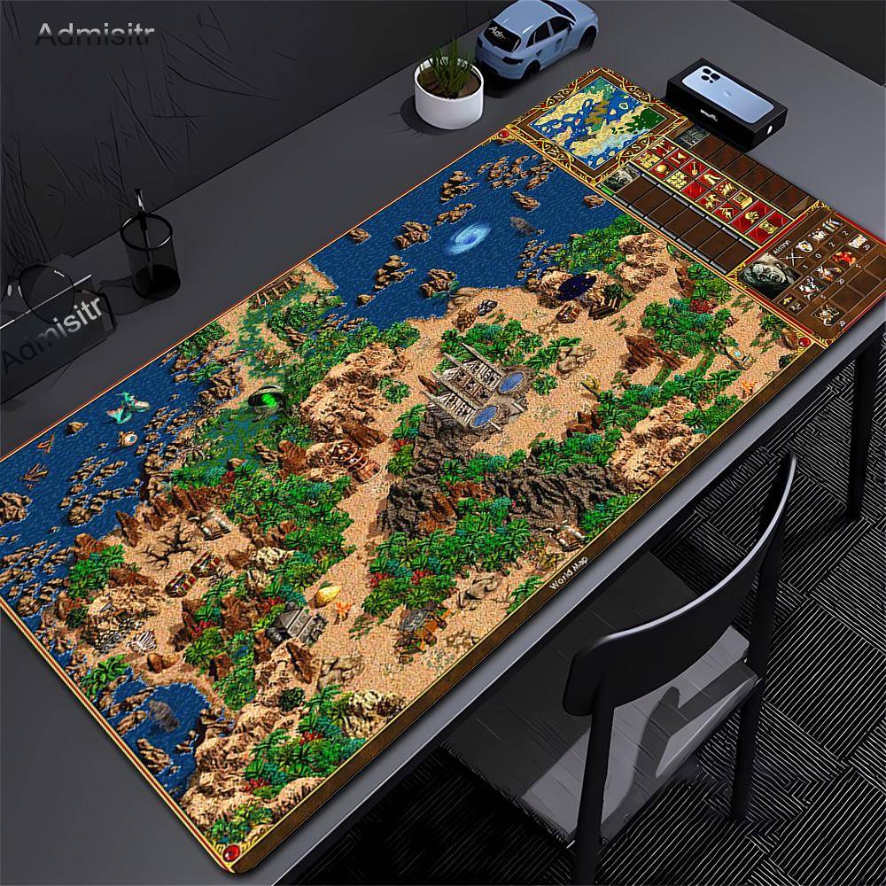 Anime Heroes of Might and Magic 3 Karta Musmatta Speldatorer Tangentbord Mat Skrivbordsskydd Skrivbordsmatta Mattor Laptop Spelare Musmatta