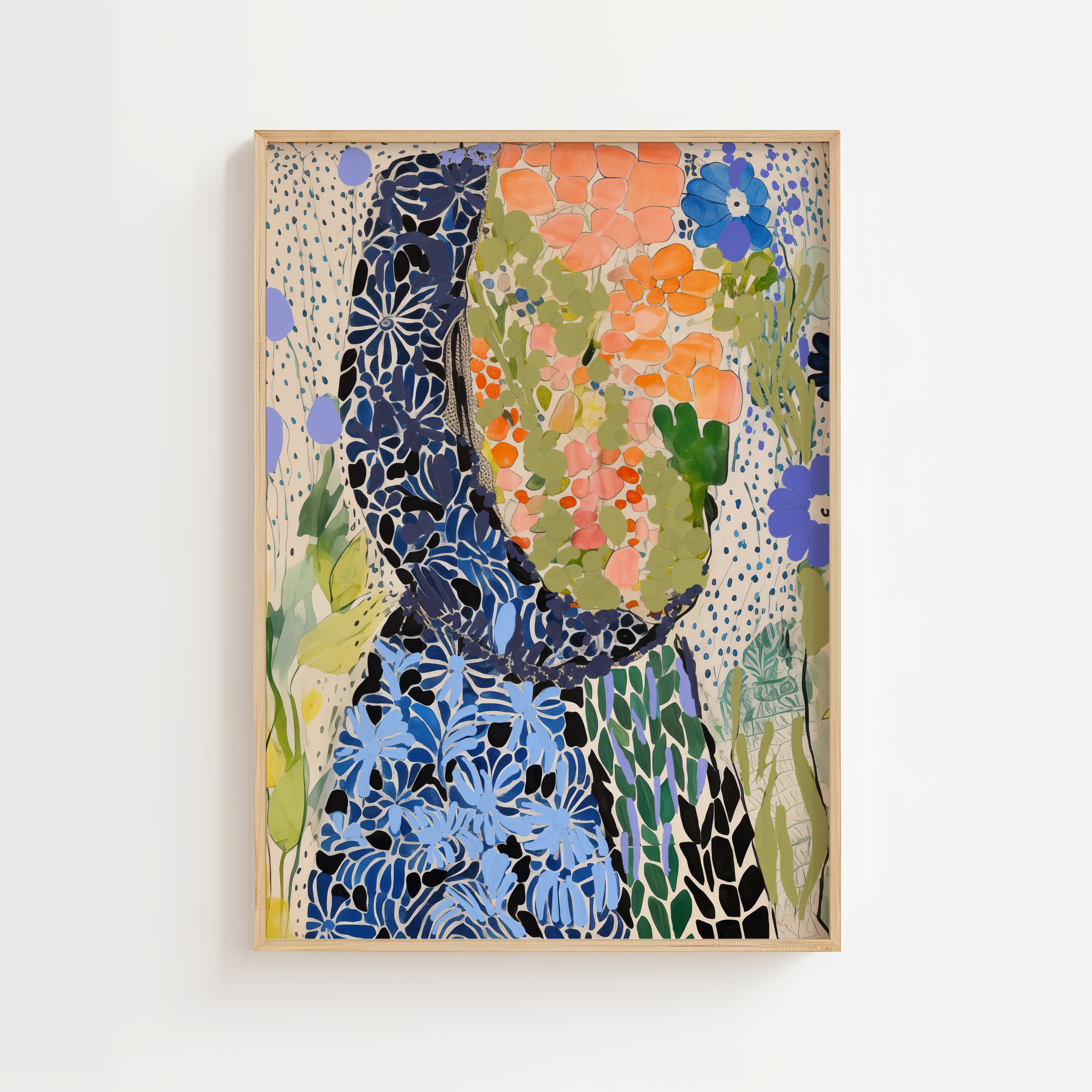 Botanisk Mønsterkollage Poster | 100 x 140 cm | Ellens Postershop.