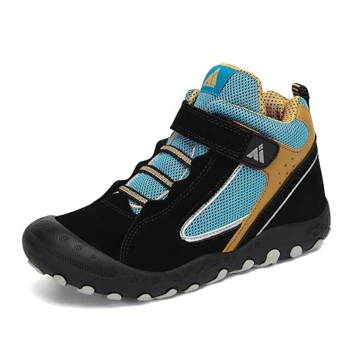 Mishansha Kinder Wanderschuhe Trekking Wanderstiefel Outdoor Trekkingschuhe Verkehr Schwarz 31 EU