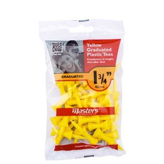 Masters Plastic Graduated Tees 1 3/4inch yellow