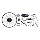 NIGORIY E-cykelkonverteringssats, 24 tum 36 V 500 W bakhjul elcykel konverteringssats, 5-växlad elcykel kit med LCD-praktisk display, elcykel konverteringssats