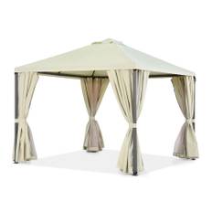 Beige trädgårdspaviljong Madrid 3x3m Garden Point Premium