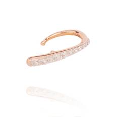 Ocean Tide 18K Rosegold Ear Cuff w. Diamonds