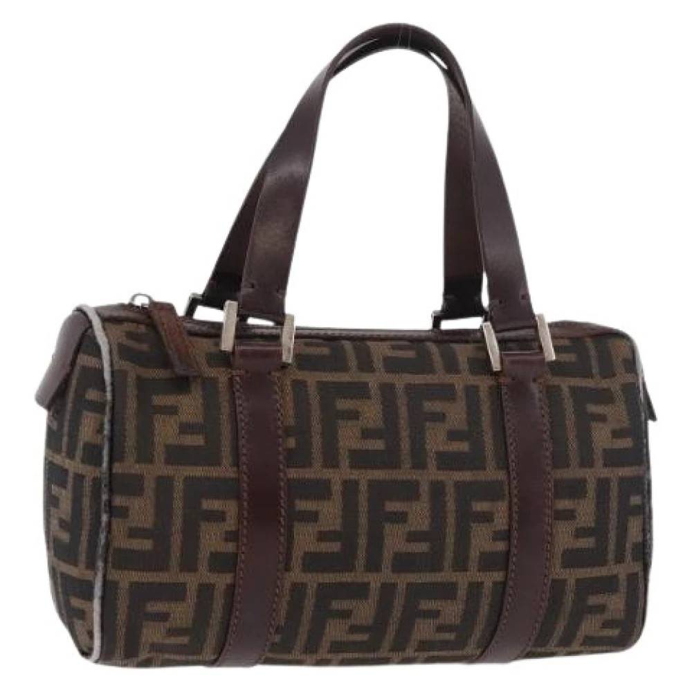 Fendi Vintage Pre-owned Zucca Canvas Håndtaske - Vintage - Dame - Brun - ONE SIZE - Uld