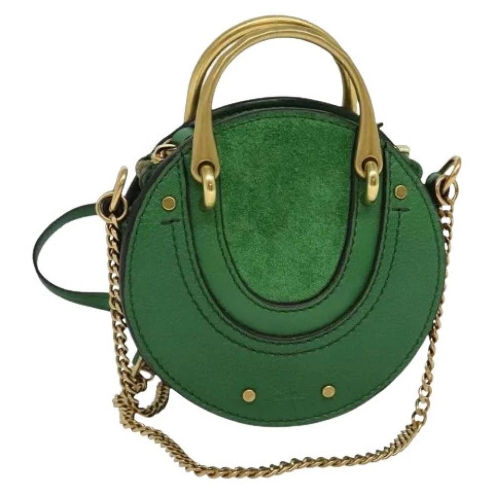 Chloé Pre-owned Pre-owned Mini Skuldertaske - Vintage - Dame - Grøn - ONE SIZE - Uld